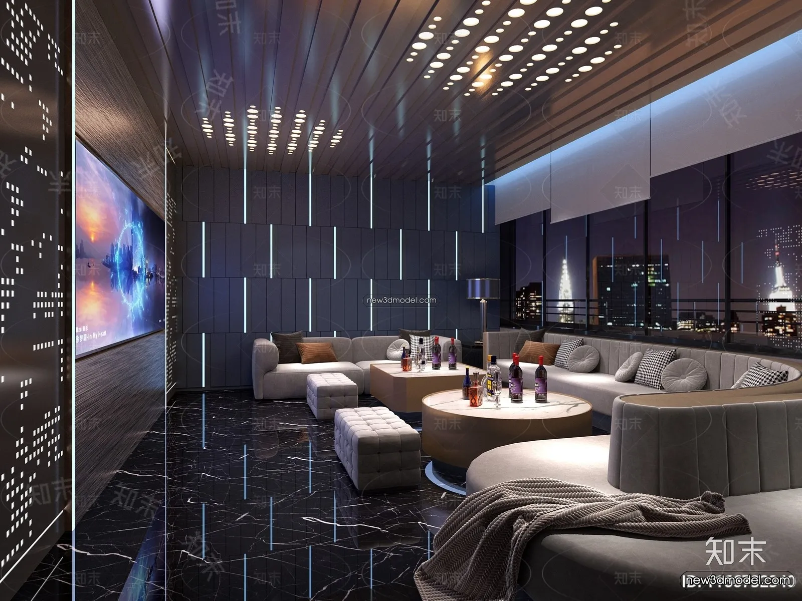 Interior 3D Model of KTV – 3D Blocks – 121 – VRAY