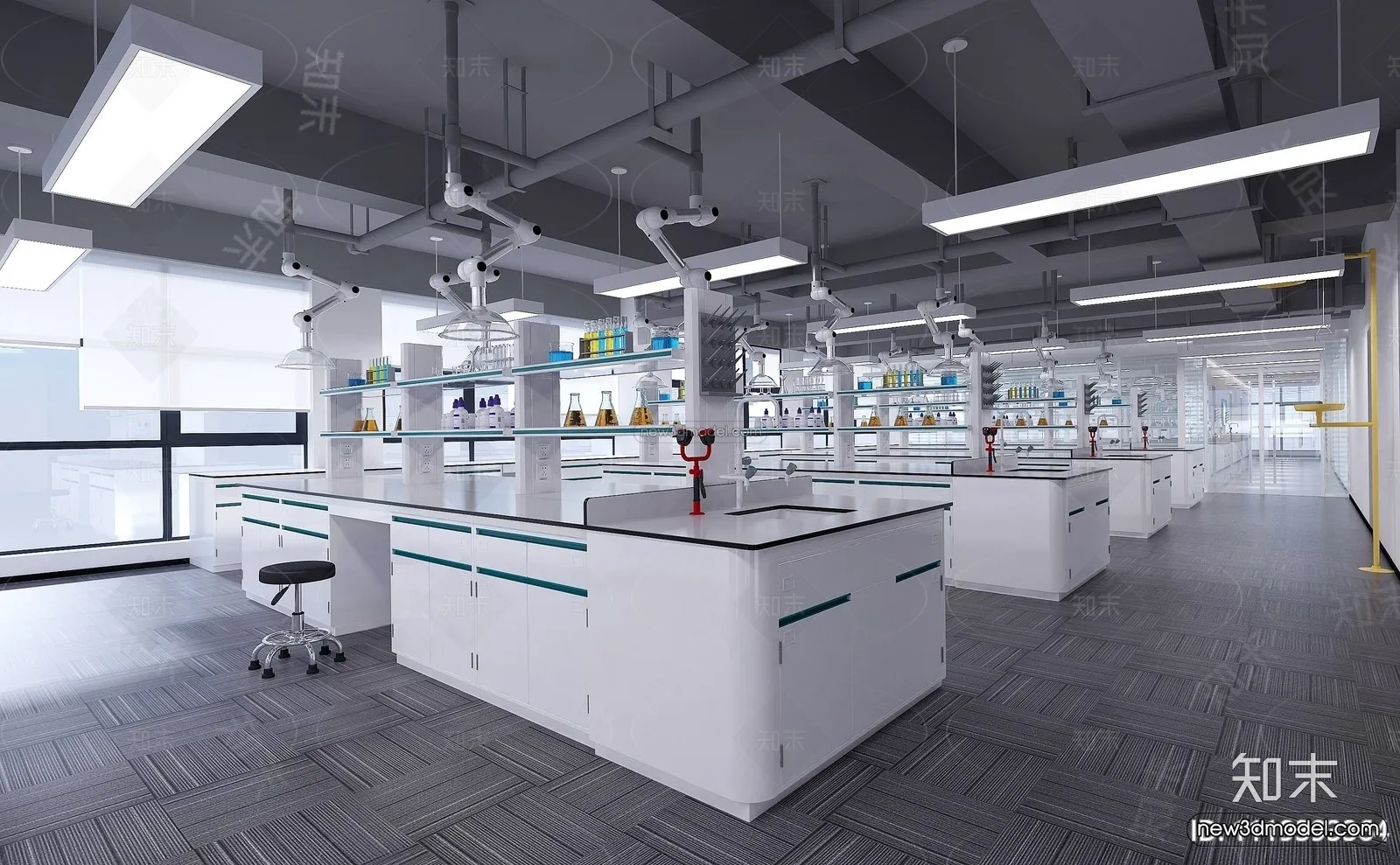 Interior 3D Model of Laboratory – 3D Scene – 076 – VRAY