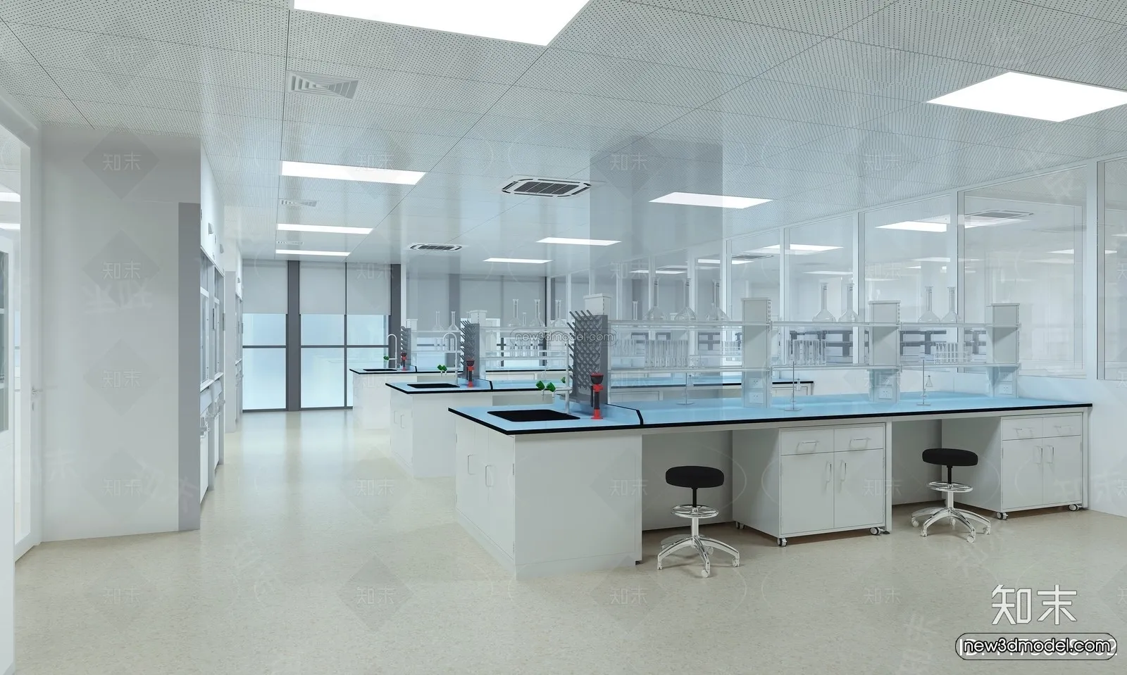 Interior 3D Model of Laboratory – 3D Scene – 088 – CORONA