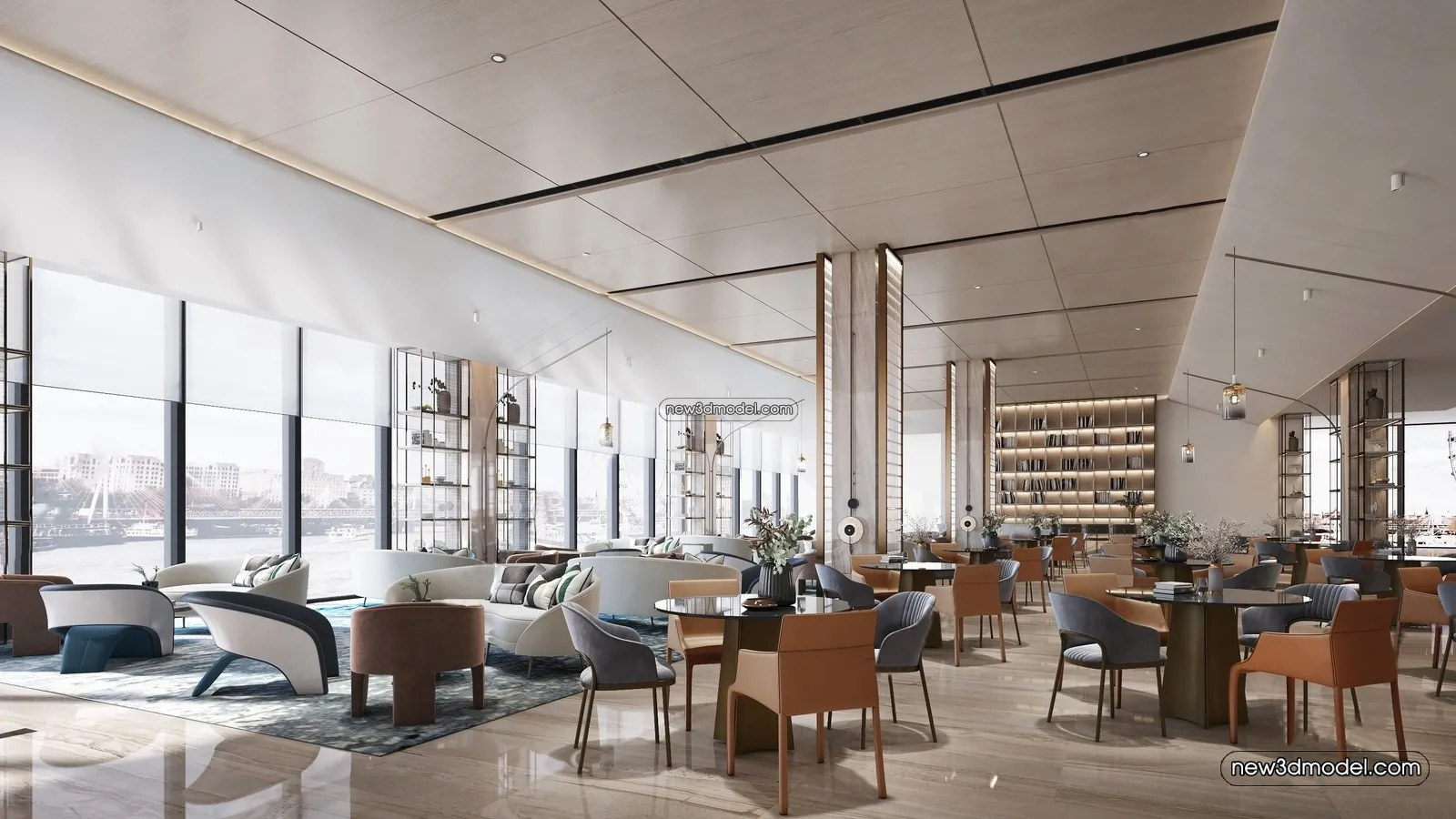 Interior 3D Model of Sales Office – 3D Scene – 001 – VRAY