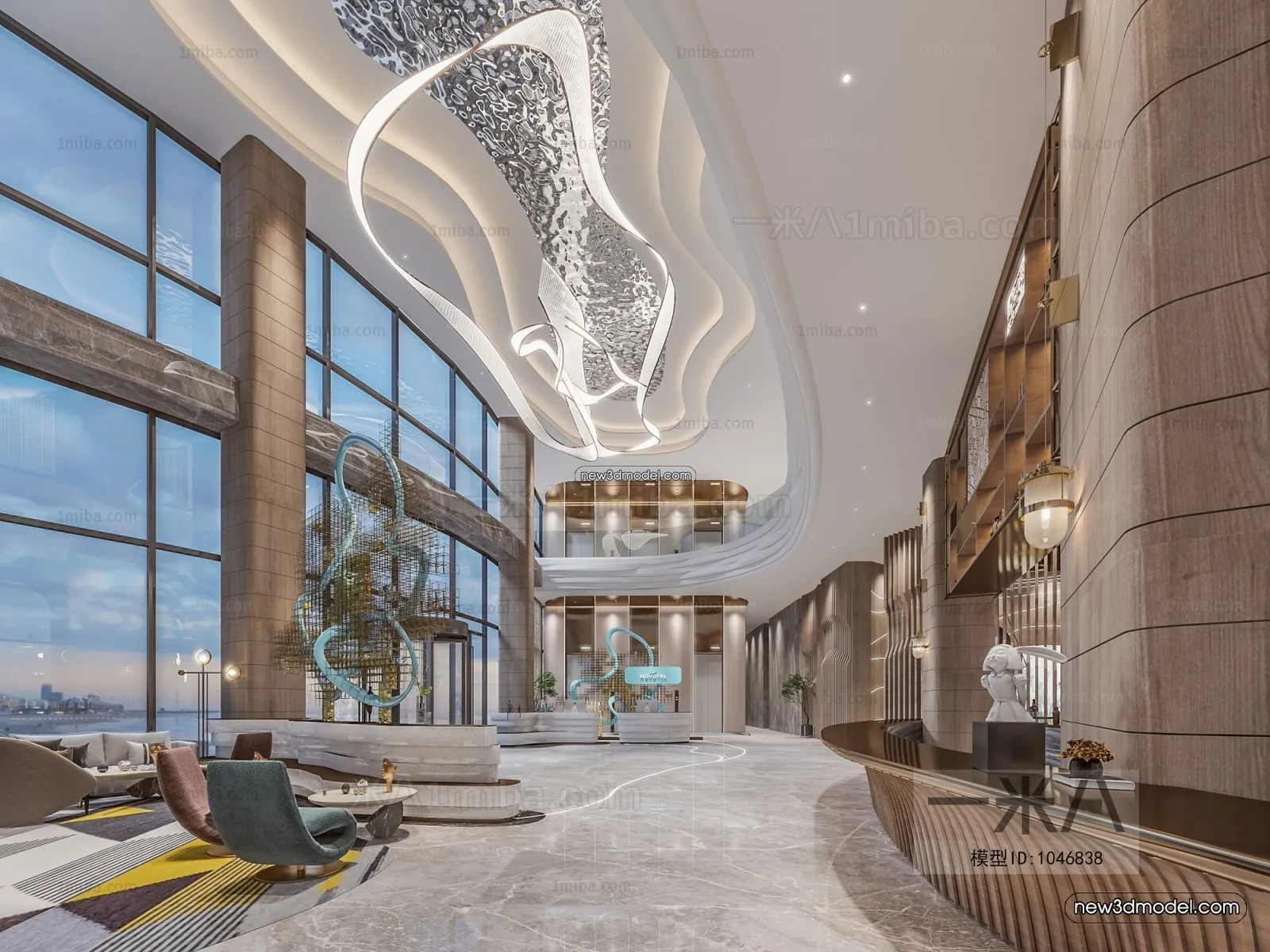 Interior 3D Model of Sales Office – 3D Scene – 004 – VRAY