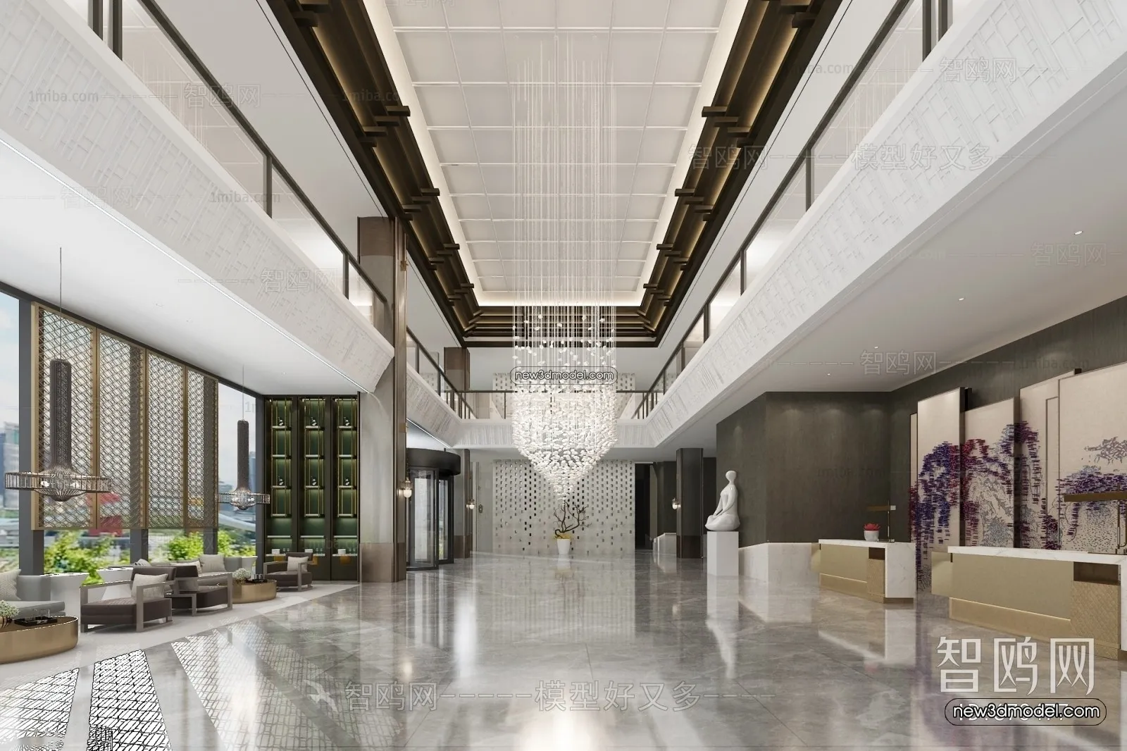 Interior 3D Model of Sales Office – 3D Scene – 010 – VRAY