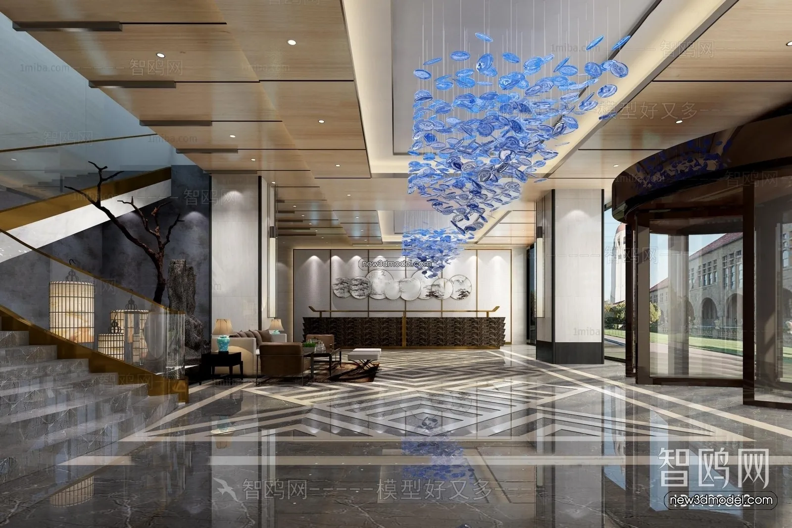 Interior 3D Model of Sales Office – 3D Scene – 015 – VRAY