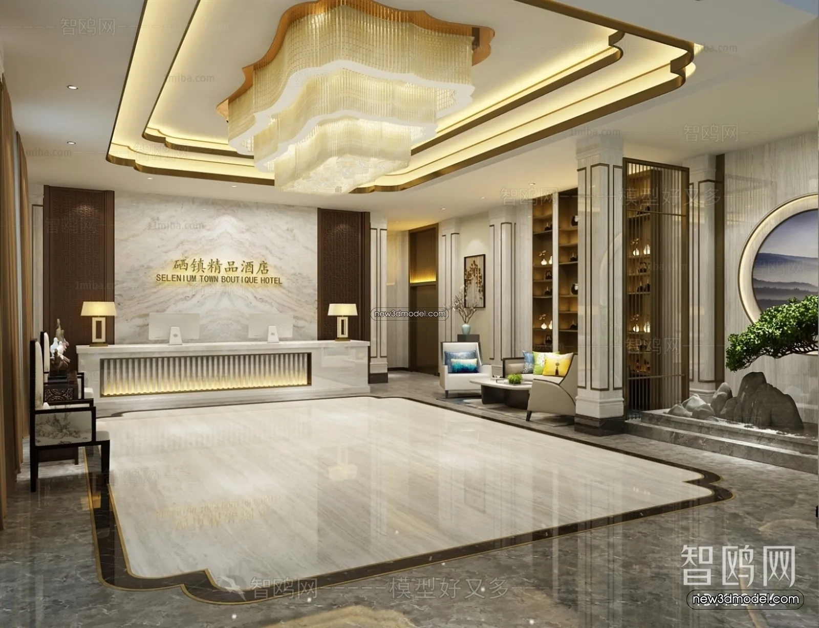 Interior 3D Model of Sales Office – 3D Scene – 018 – VRAY