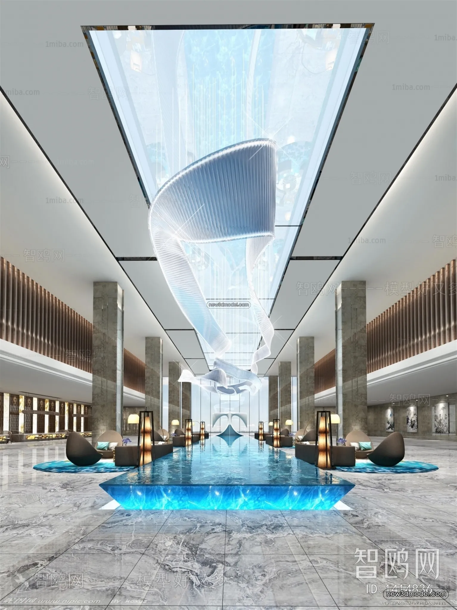 Interior 3D Model of Sales Office – 3D Scene – 065 – VRAY