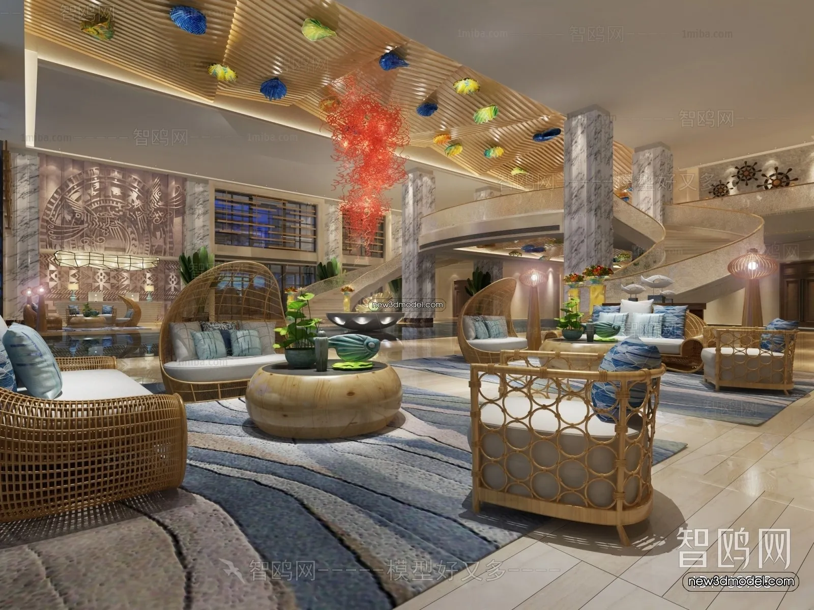 Interior 3D Model of Sales Office – 3D Scene – 086 – VRAY