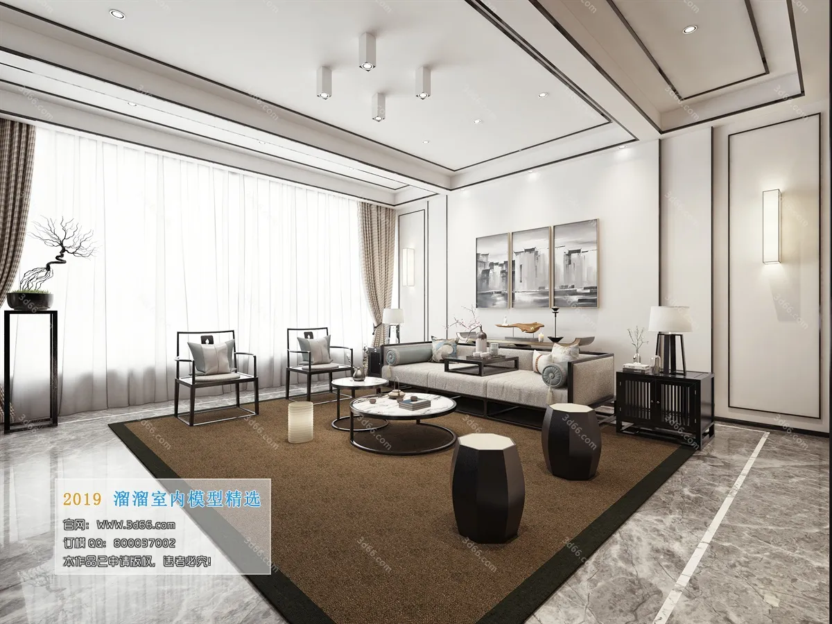 LIVING ROOM 3D MODELS – C016-Chinese style – 214