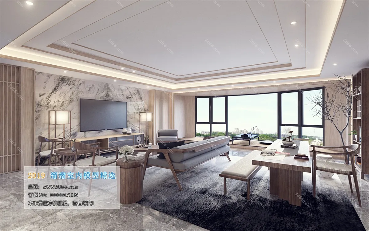 LIVING ROOM 3D MODELS – C036-Chinese style – 234