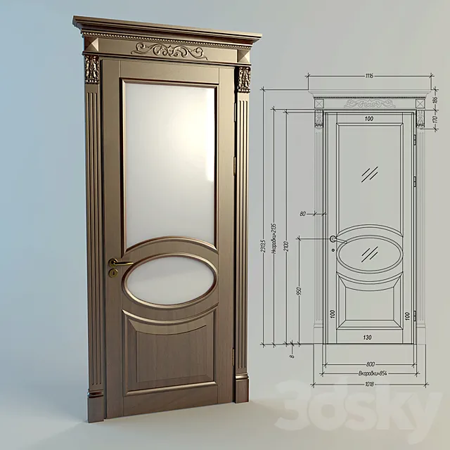 Interior door classic 3DS Max Model