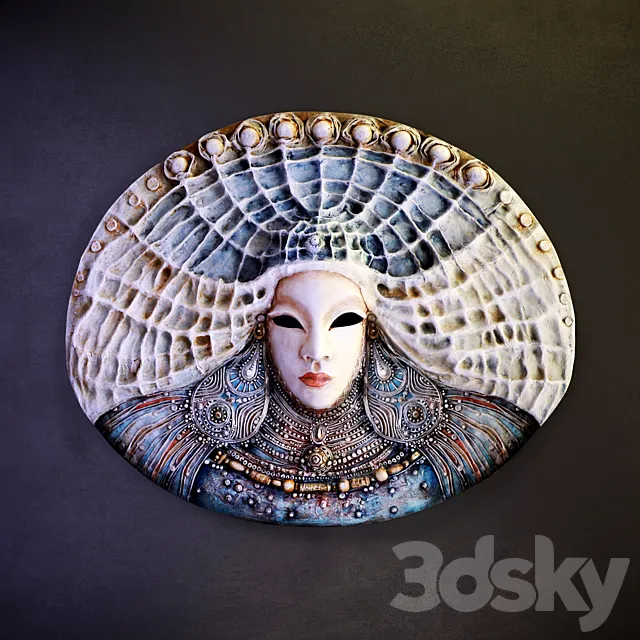 Interior mask “Inanna” 3ds Max