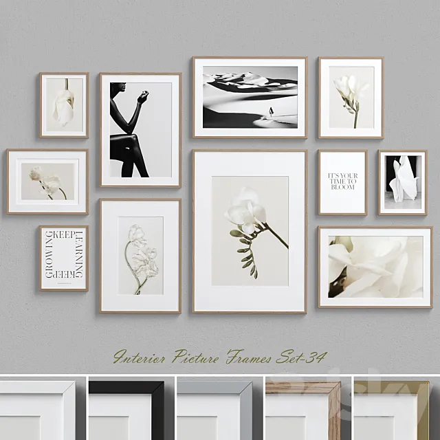 Interior Picture Frames Set-34 3ds Max