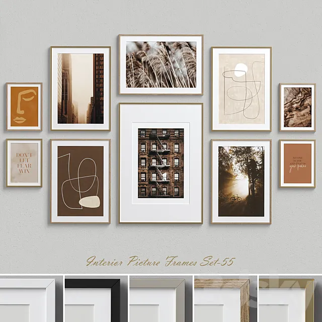 Interior Picture Frames Set-55 3ds Max