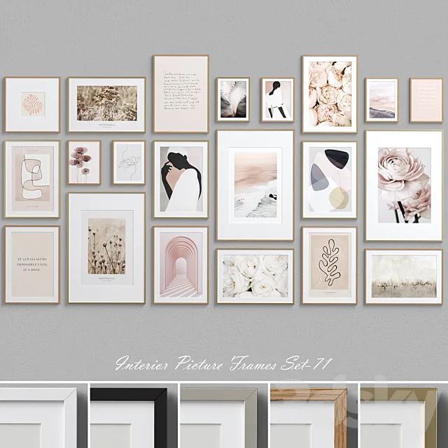 Interior Picture Frames Set-71 3DS Max Model