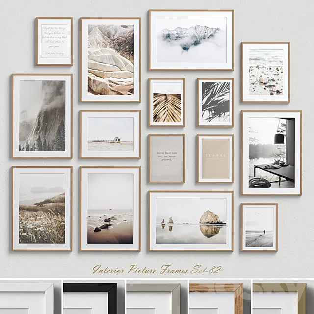 Interior Picture Frames Set-82 3DS Max Model