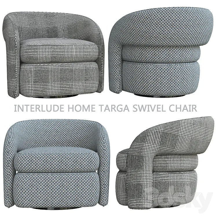 Interlude Home Targa Swivel Chair 3DS Max