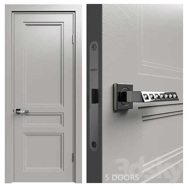 Internal door Academy Medea 5 doors # 2 3DSMax File