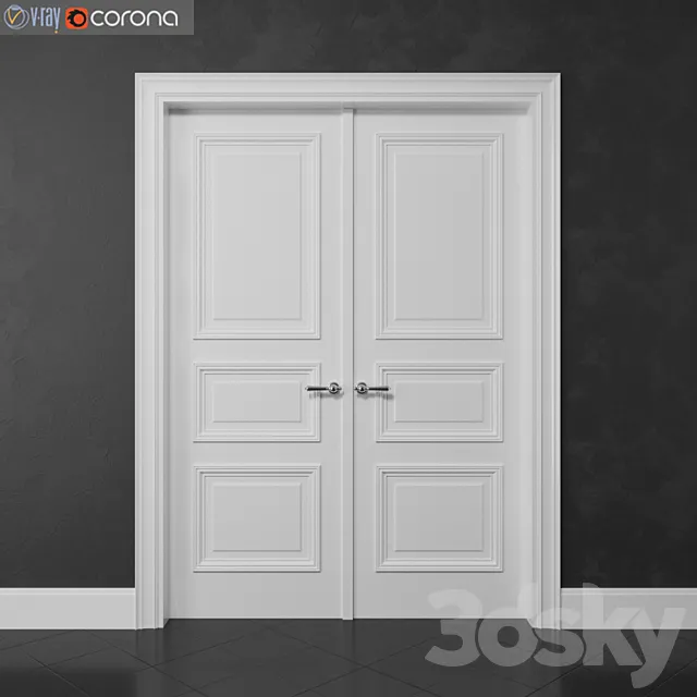 Interroom double door 3ds Max