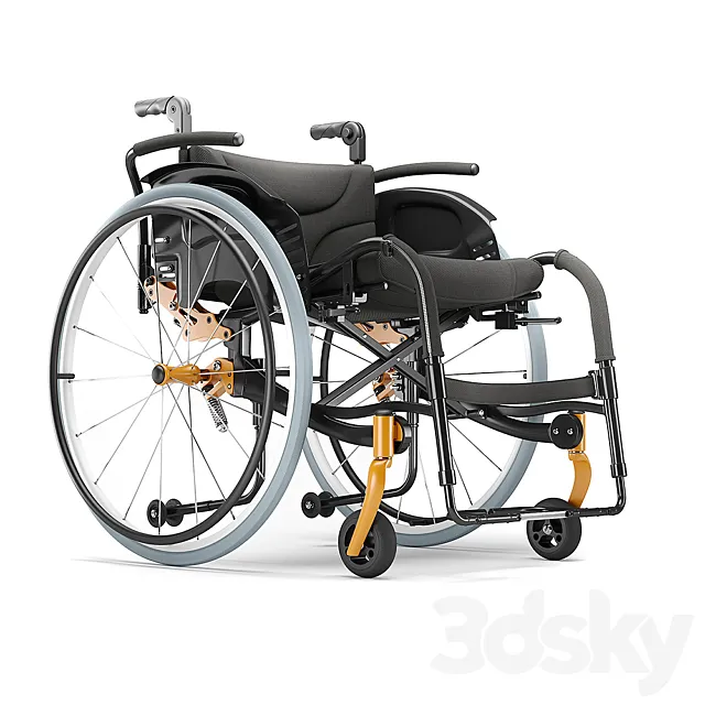 Invalid wheelchair. Wheelchair Ortonica S3000 3ds Max