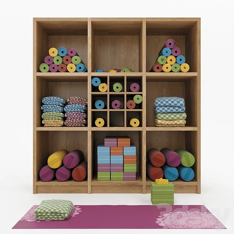 Inventory for the yoga room 3DS Max