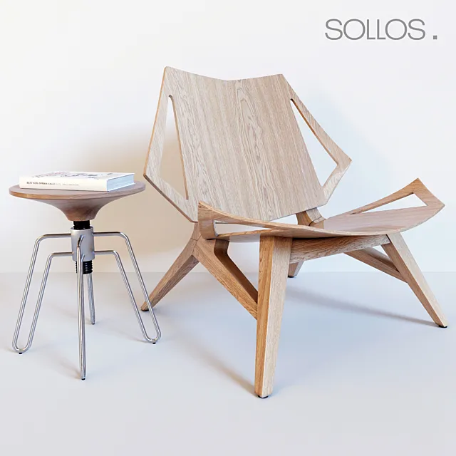 Ipanema chair & phillips stool by Jader Almeida 3DSMax File