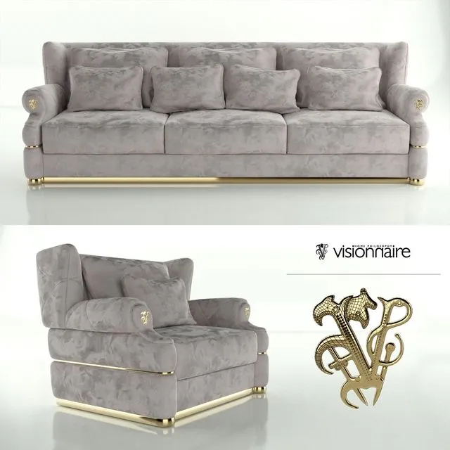IPE Cavalli Visionnaire (sofa with armchair) 3dsMax Model