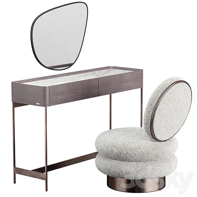 IRIS dressing table Moly Armchair 3DS Max Model