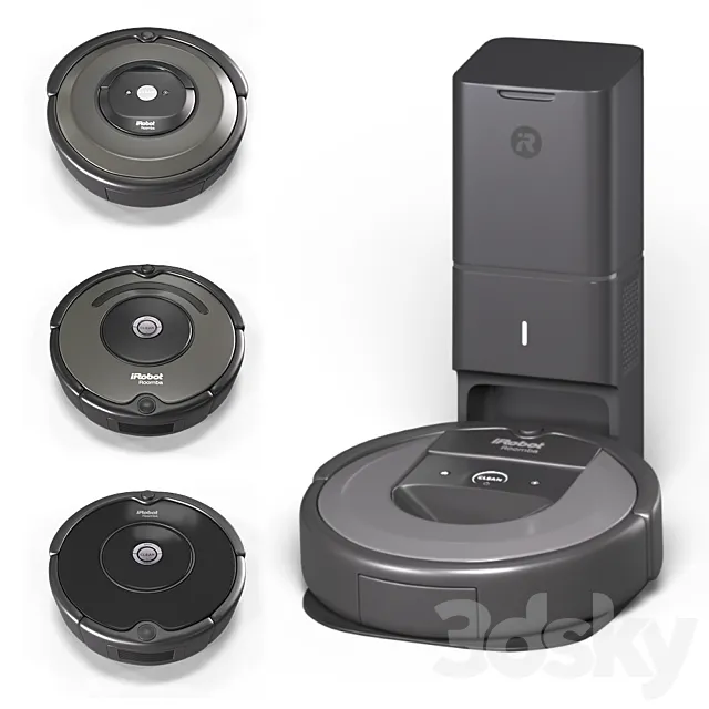 IRobots Robot Vacuum Cleaners 3DS Max Model