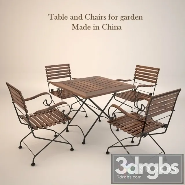 Iron Chair and Table 3dsmax Download