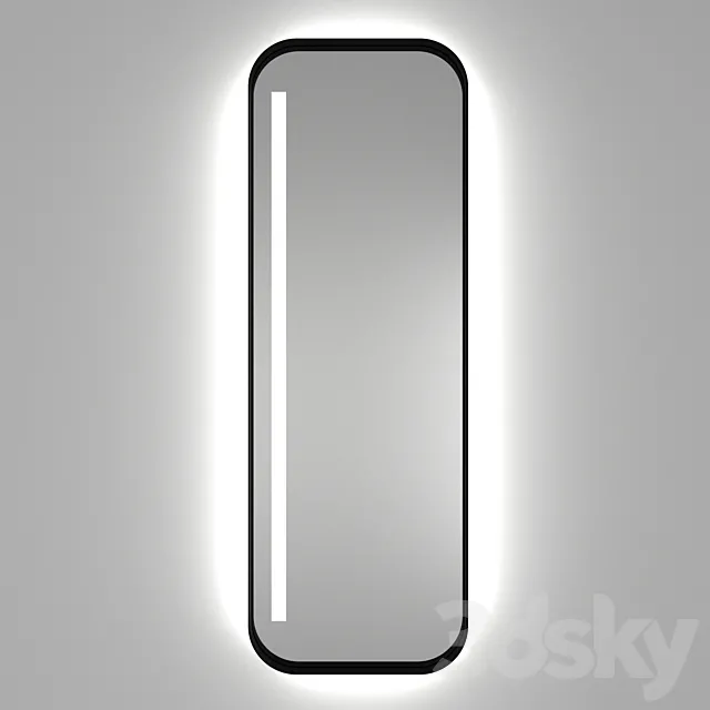 Iron LIGHT illuminated bathroom mirror 3DSMax File