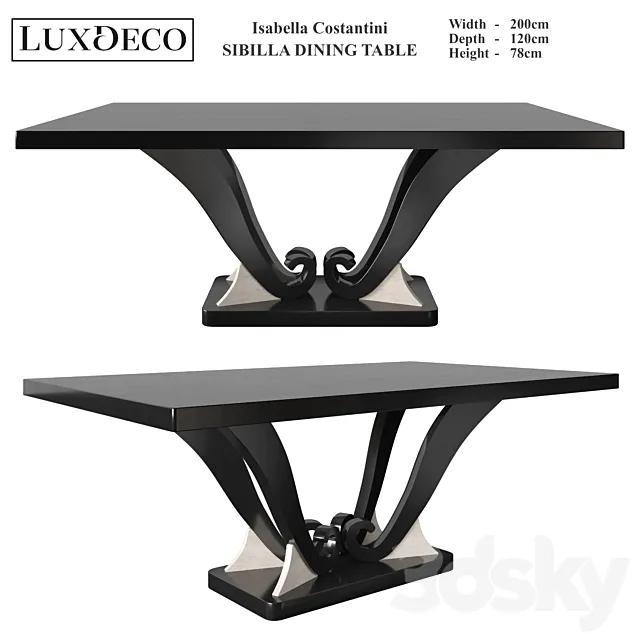 Isabella Costantini Sibilla Dining Table 3DS Max Model