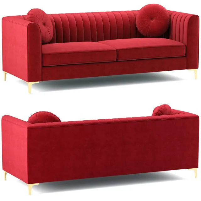 Isabelle Velvet Sofa Meridian Furniture 3dsMax Model