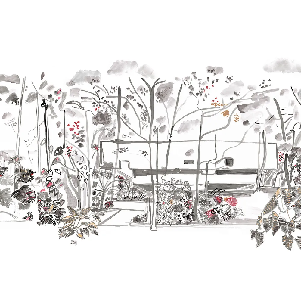 Isidore Leroy – Wallpaper Casa tropical 3ds Max