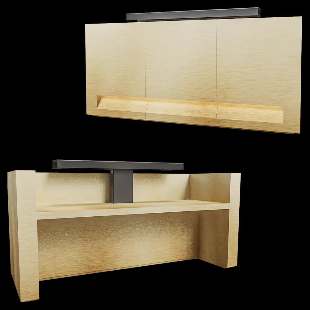 Isomi – Desk Blok Brass 3ds Max