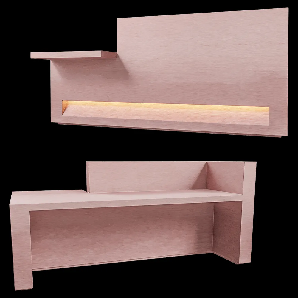 Isomi – Desk Blok Copper 3ds Max