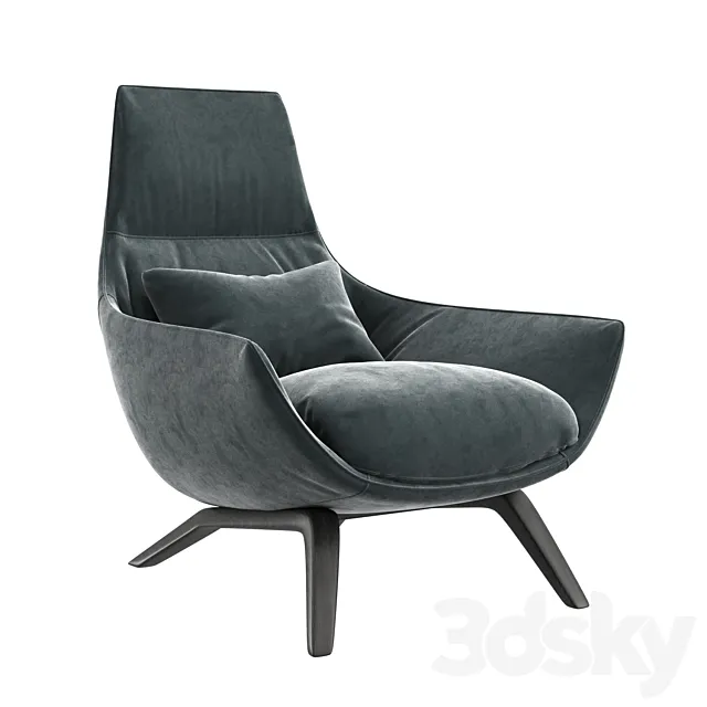 Italian armchair MisuraEmme Ermes 3ds Max