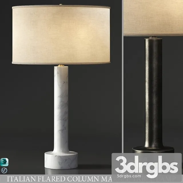 Italian flared column marble table lamp 3dsmax Download