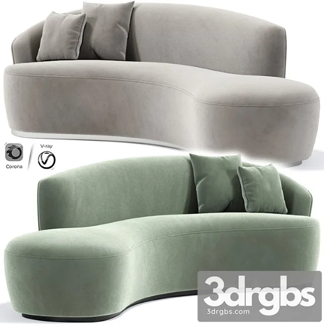 Italian inspired modern curved sofa