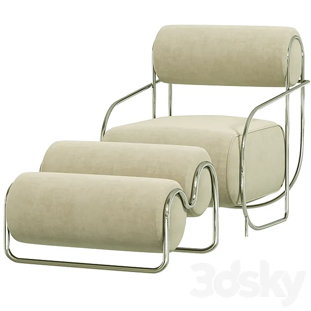 Italian luxury relax chair 3ds Max