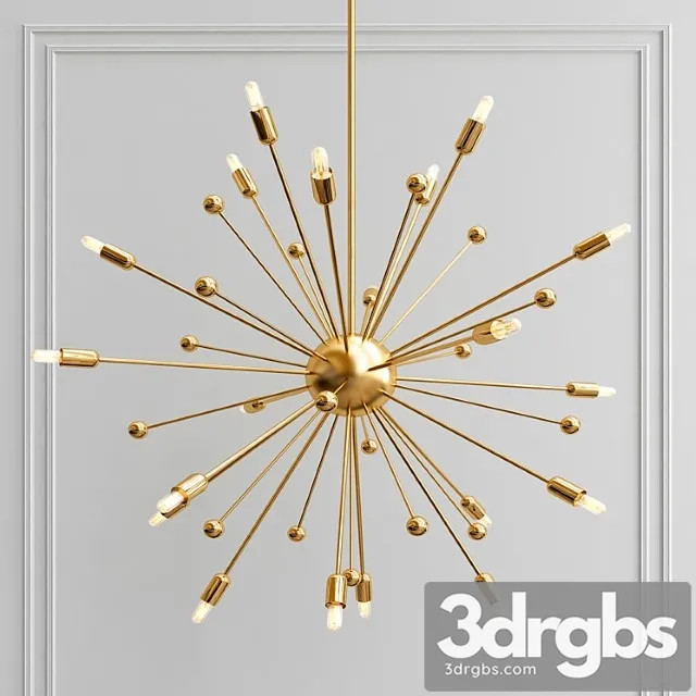 Italian style brass sputnik chandelier