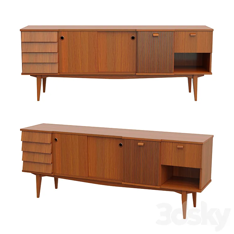 Italian vintage chest of drawers 3DS Max