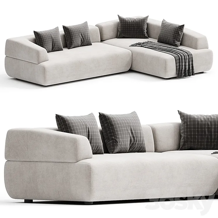ITALO | Sofa with chaise longue By Minimomassimo 3DS Max