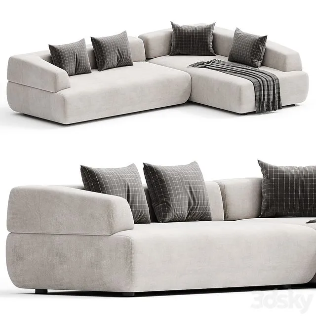 ITALO Sofa with chaise longue By Minimomassimo 3dsMax Model