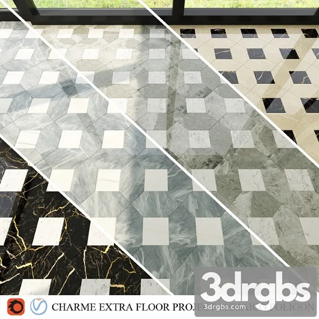 Italon Charme Extra Floor Mosaico Poligon 3dsmax Download