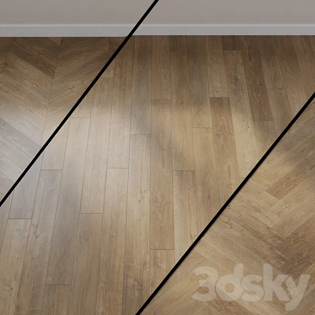 ITEM NO. 538680 HARO Laminate flooring TRITTY 90 Plank 1-Strip 4V Smoke Livorno Oak * soft matt Top Connect 3DS Max Model