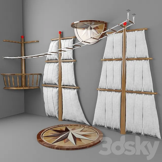 Items sea theme for a child’s 3DSMax File