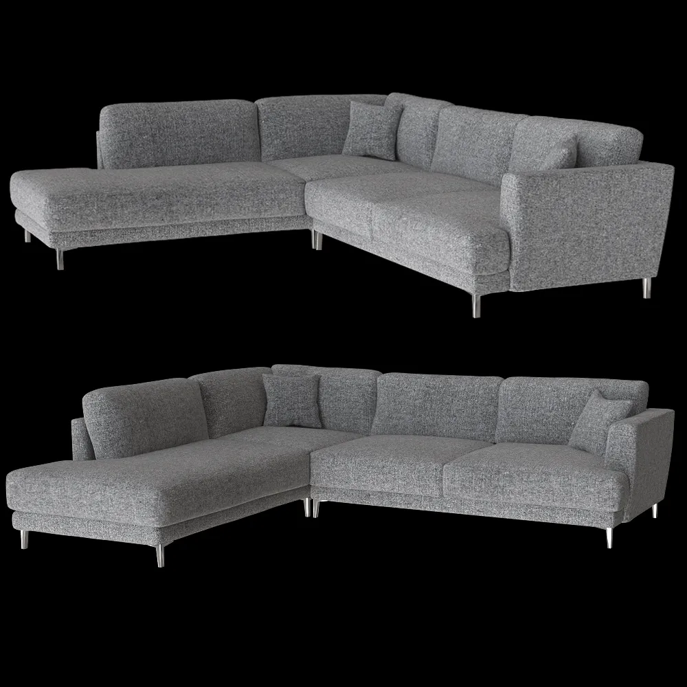 Ivasa – Sofa TAIGA corner with back 3ds Max