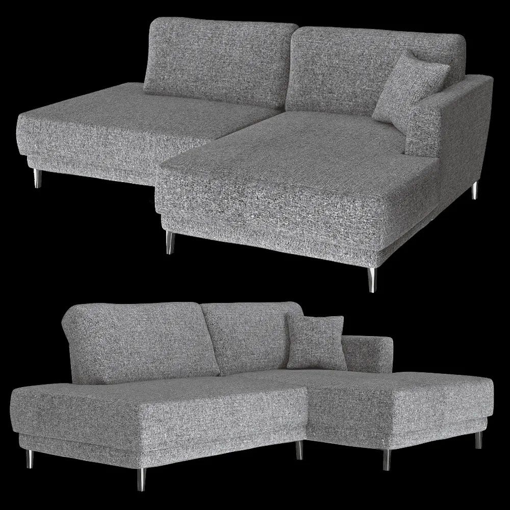 Ivasa – Sofa TAIGA corner with ottoman without armrest small 3ds Max