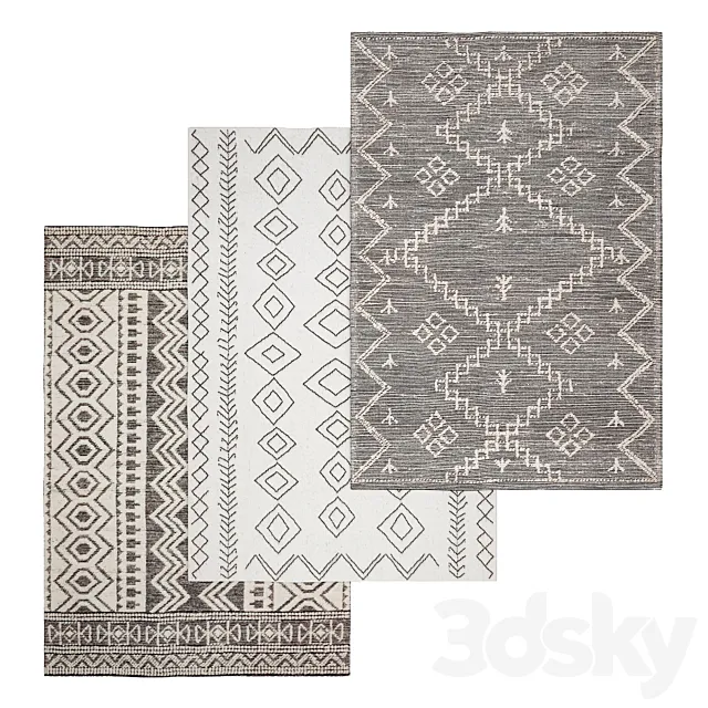 Ivory Flatweave Area Rug 3ds Max