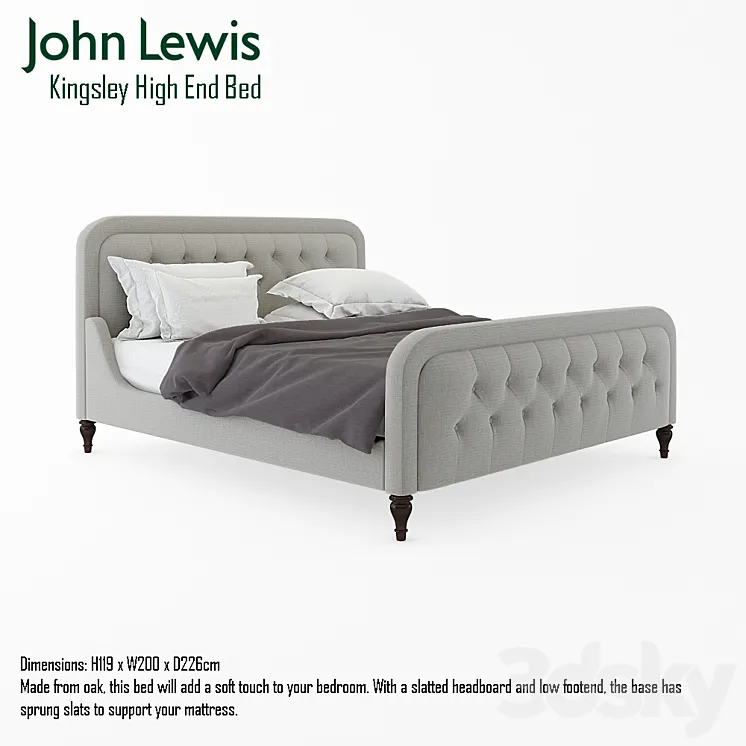 J Lewis Kingsley high end bed 3DS Max