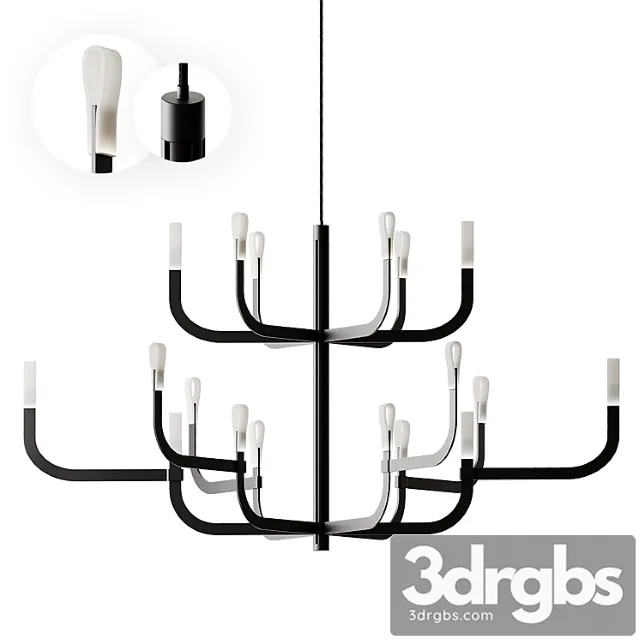 J-us led aluminum chandelier from luceplan